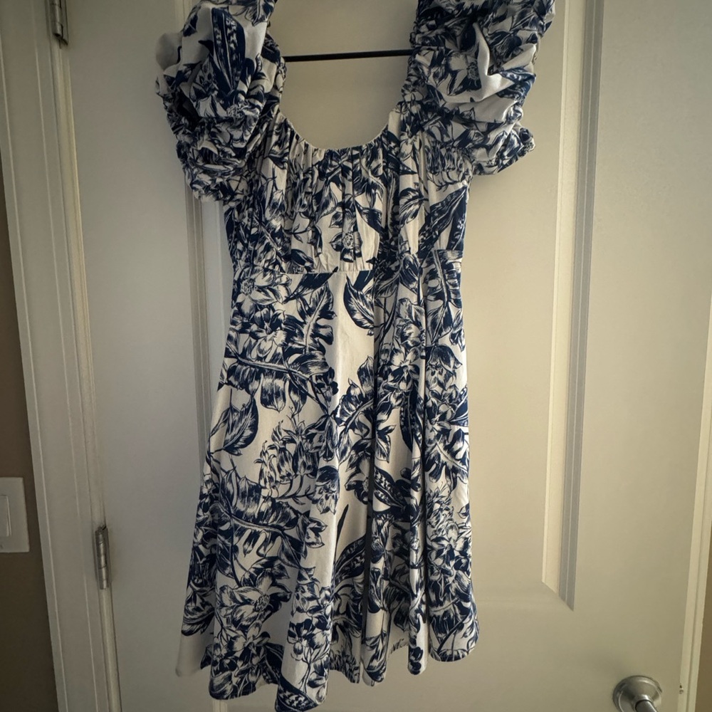 Abercrombie & Fitch Blue and White Floral Mini Dress